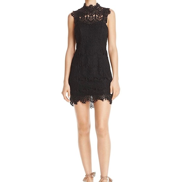 Free People Lace Daydream Bodycon Slip Dress Black - Picture 9 of 16
